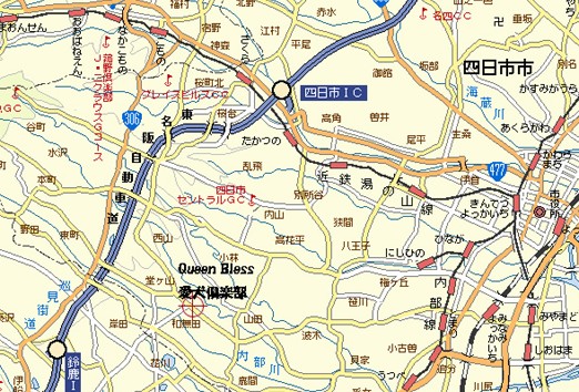三重県四日市市　ペットホテル地図